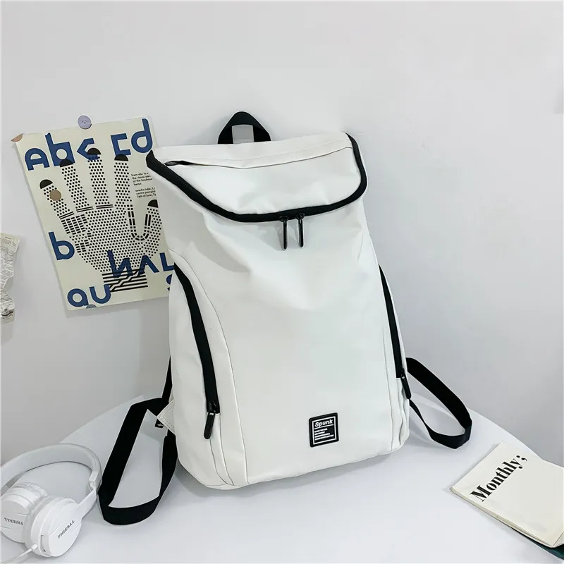 Yalu Oxford Backpack Regular Unisex Black/White/Gray-4