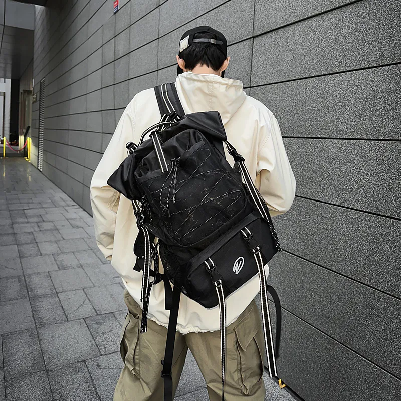 Yalu Nylon Backpack Regular Unisex Multicolor-5