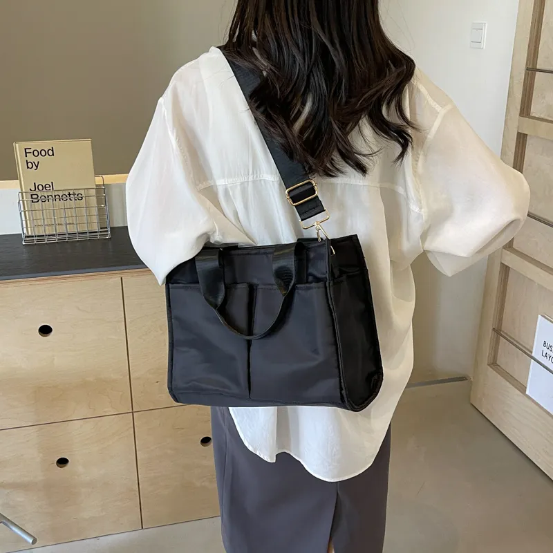 Yalu Oxford One Shoulder Handbag Women's Black/Khaki/Gray/Pink-4
