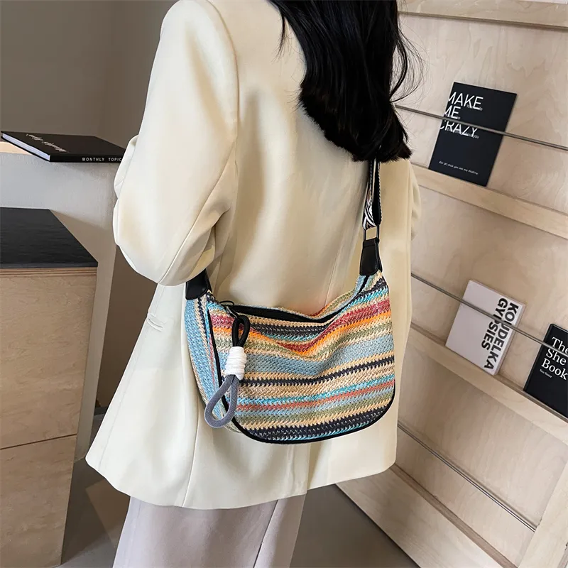 Yalu Fabric Handbag, Crossbody Bag, Shoulder Bag Regular Women's Pearl Black/Pearl White/Black/White-12