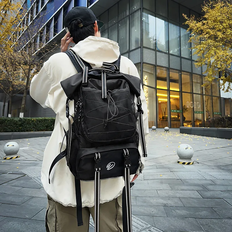 Yalu Nylon Backpack Regular Unisex Multicolor-2