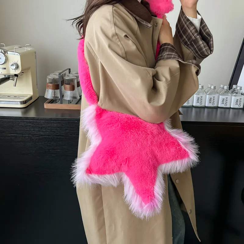 Yalu Plush, Faux Fur Shoulder Bag Regular Women's Multicolor-2
