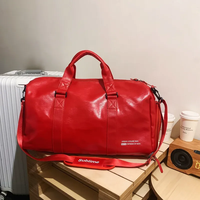 Yalu PU Shoulder Bag, Crossbody Bag Regular Unisex Black Large/Red Large/White Large/Black Small/Red Small/White Small-9