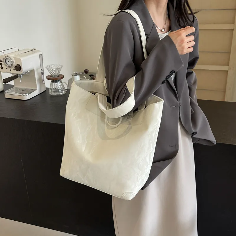 Yalu PU One Shoulder Handbag Regular Women's Black/Ecru/Green/Silver/Pink-7