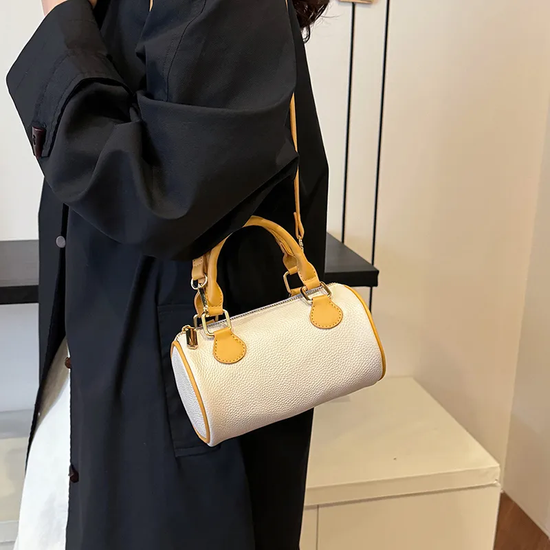 Yalu Cow Leather Cylinder Bag, Shoulder Bag, Crossbody Bag, Handbag Regular Women's Multicolor-20