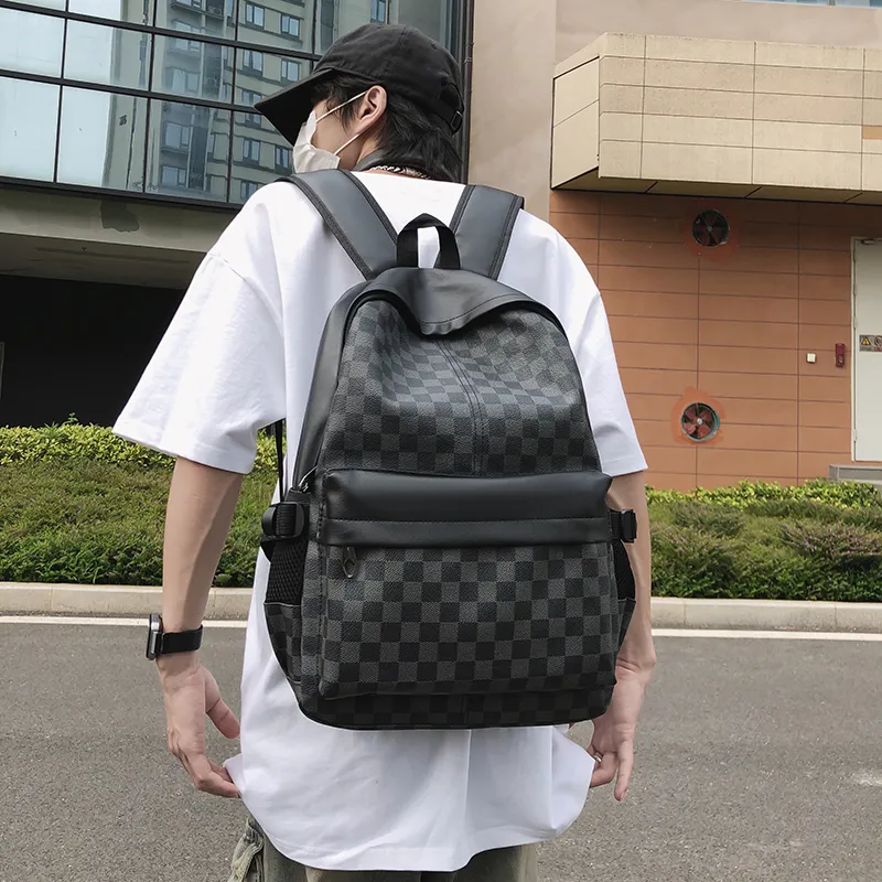 Yalu PU Backpack/Backpack Regular Unisex Brown/White/Gray/Black-15