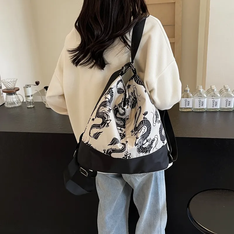 Yalu Fabric Backpack On The Shoulder Regular Unisex Multicolor-16