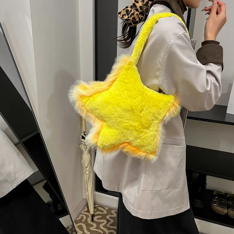 Yalu Plush, Faux Fur Shoulder Bag Regular Women's Multicolor-25