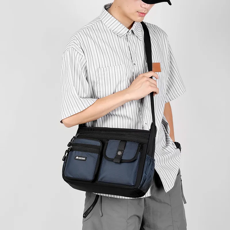 Yalu Oxford Crossbody Bag Regular Men's Gray/Black/Army Green/Dark Blue-9