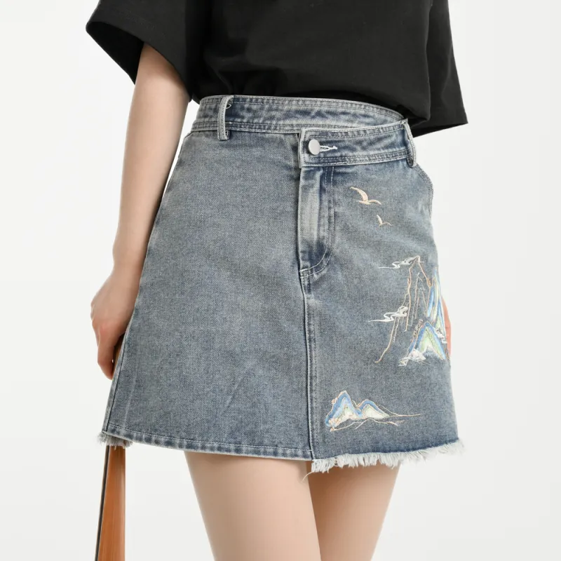 SNBL Denim Short Skirts Women's-4