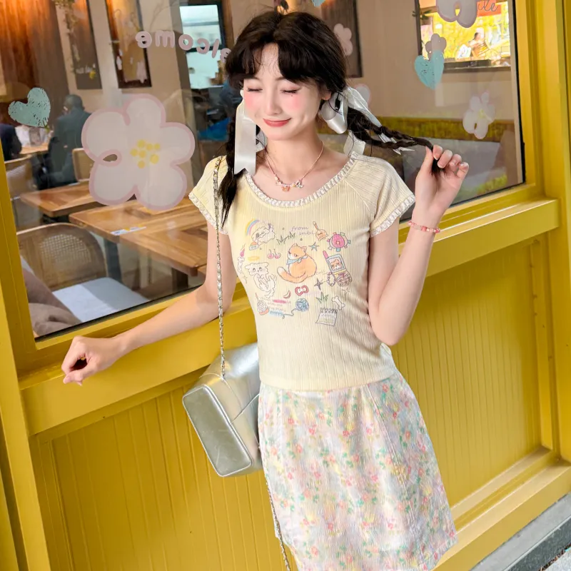 SNBL Two Piece Skirt Sets Women's-5