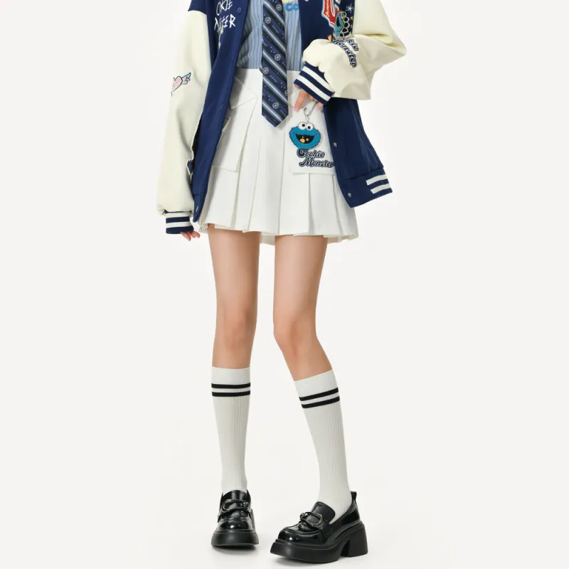 SNBL Casual Short Skirts Women's White-6