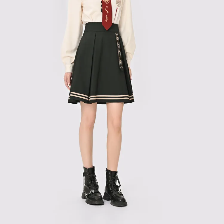 SNBL Casual Short Skirts Women's Dark Green-7