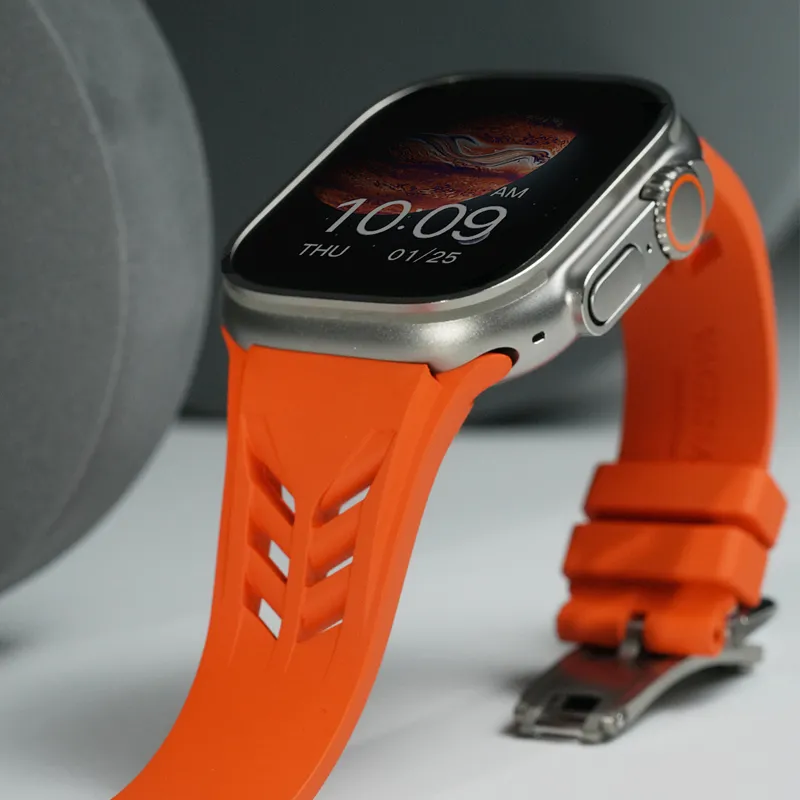 VAGENARI Watch Bands Rubber Strap Shark Style Compatible With Apple Watch 44/45/49mm Unisex-8