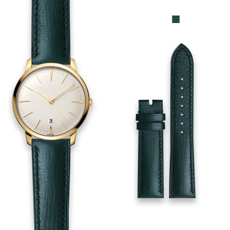 VAGENARI Watch Band Cow Leather Strap Compatibility With Jaeger LeCoultre Heritage Collection 85180 40mm Unisex-2