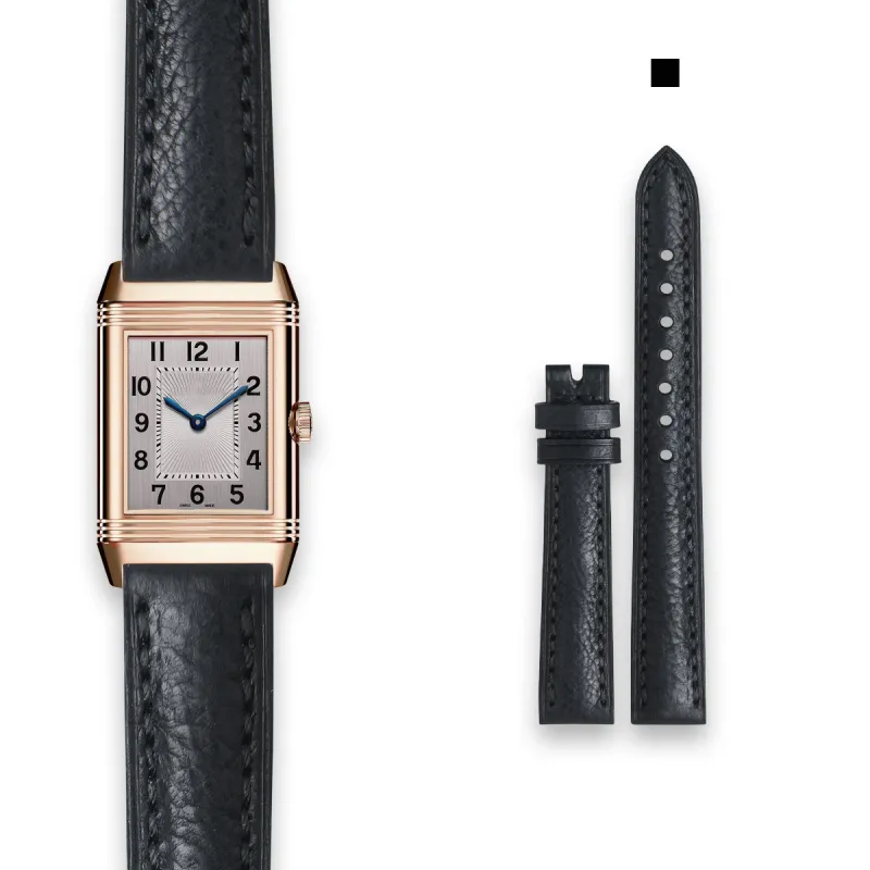 VAGENARI Watch Band Cow Leather Strap Compatibility With Ji Ji Flip 34.2mm Ref.Q2662420 Unisex-2