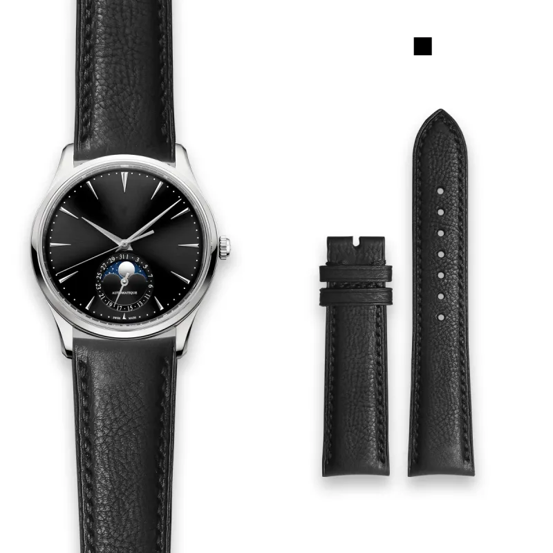 VAGENARI Watch Band Cow Leather Strap Compatibility With JiJia Master 39mm Unisex-2