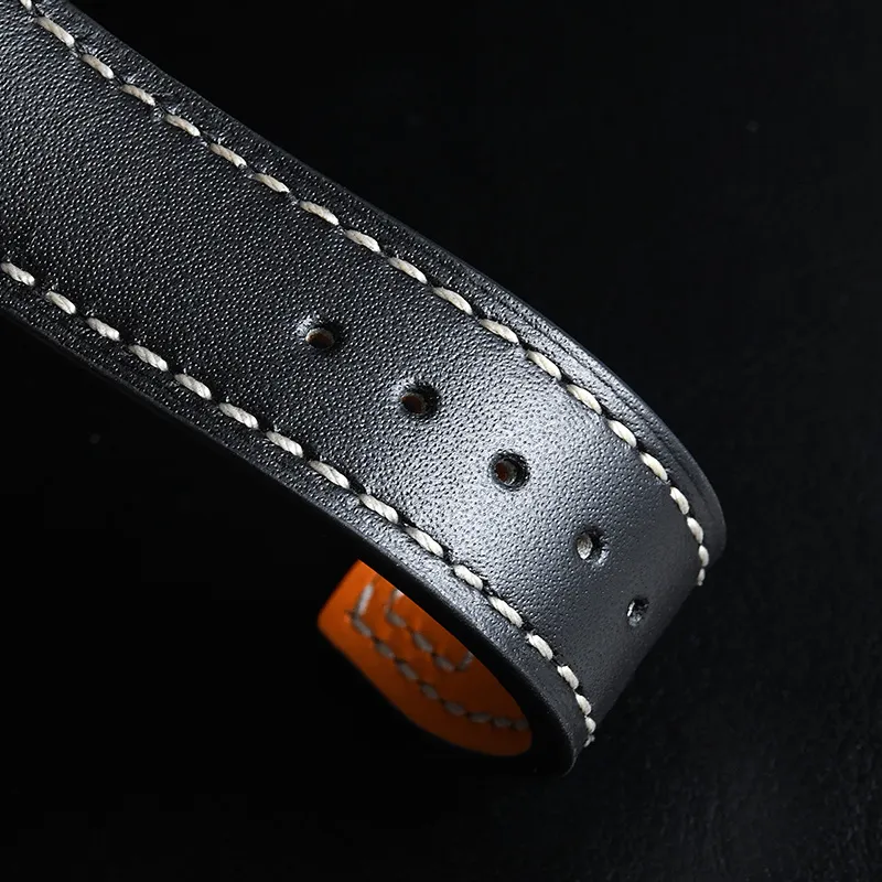 VAGENARI Pilot Chronograph 43mm Global Compatibility Watch Band 190mm Cowhide Leather Material-2