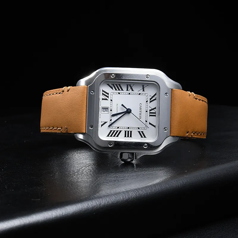 VAGENARI Watch Bands Cartier Compatibility 200mm Cowhide Leather Material-3