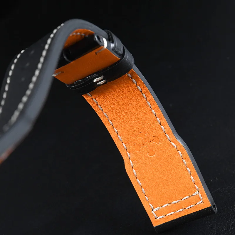 VAGENARI Pilot Chronograph 43mm Global Compatibility Watch Band 190mm Cowhide Leather Material-4