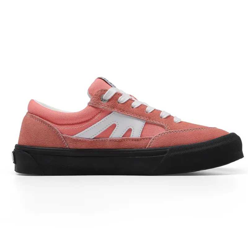 HOMDOON American Streetwear Anti Slip Wear Resistant Low Top Skateboard Shoes Unisex Rubber Pink-1