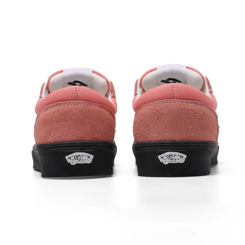 HOMDOON American Streetwear Anti Slip Wear Resistant Low Top Skateboard Shoes Unisex Rubber Pink-4