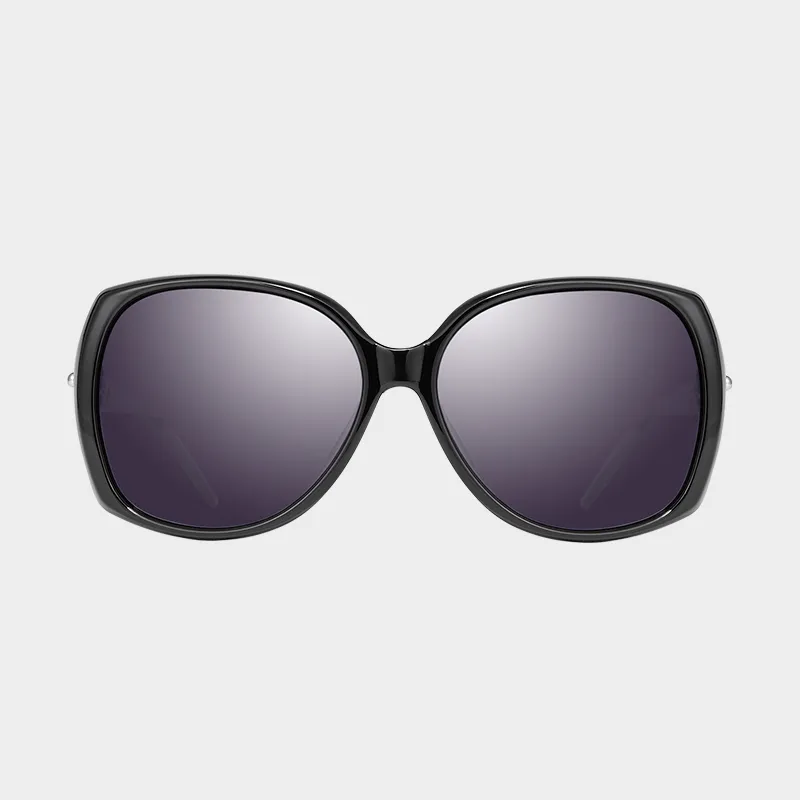 EQUIPMENTELEGANT PC Metal Irregular Shape Sunglasses Unisex Black Transparent Tea-1