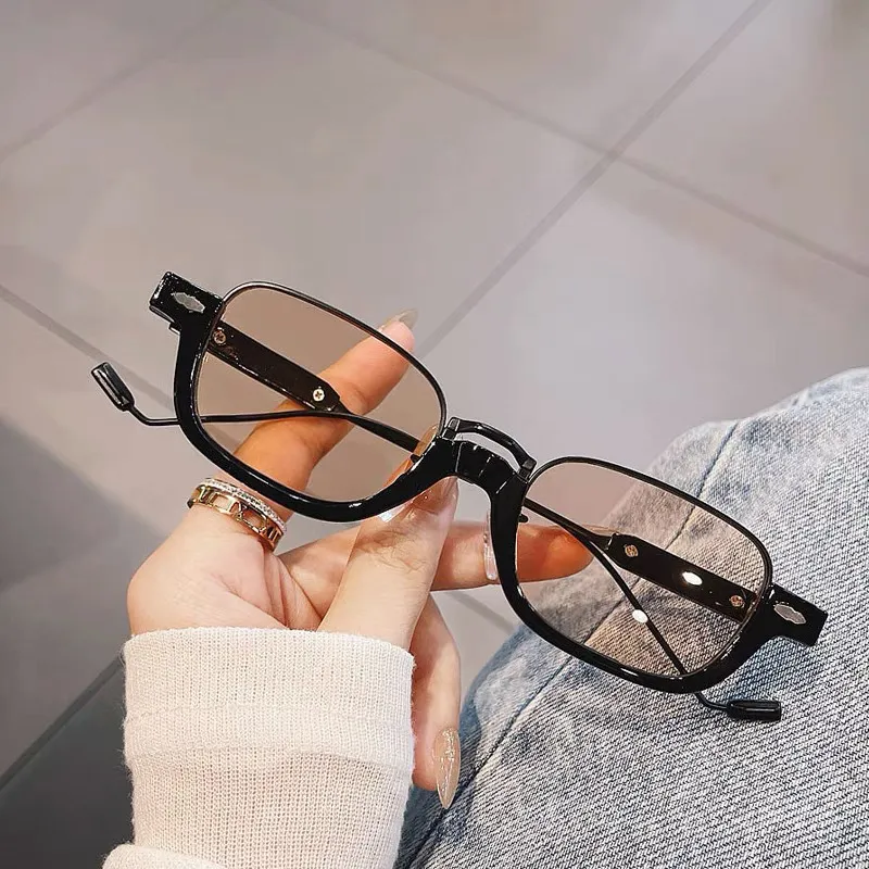 EQUIPMENTELEGANT Metal Square Sunglasses Women's-9