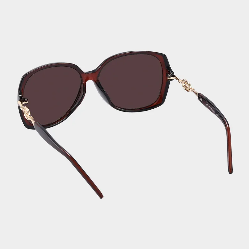 EQUIPMENTELEGANT PC Metal Irregular Shape Sunglasses Unisex Black Transparent Tea-10