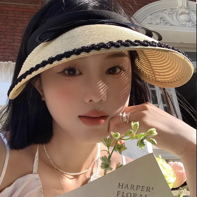 EQUIPMENTELEGANT Straw Hat Made Of Woven Straw Sun Hat Sun Protection Hat Women's-1