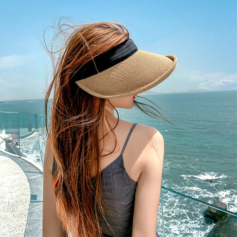 EQUIPMENTELEGANT Straw Woven Sun Protection Hats Women's-4