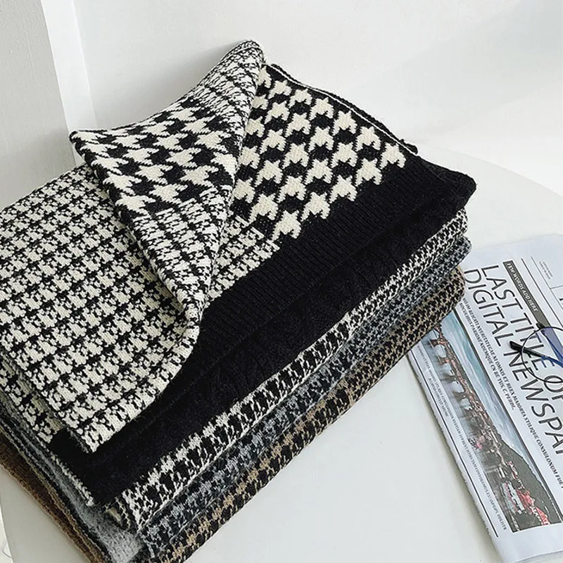 EQUIPMENTELEGANT Houndstooth Scarf Unisex-9