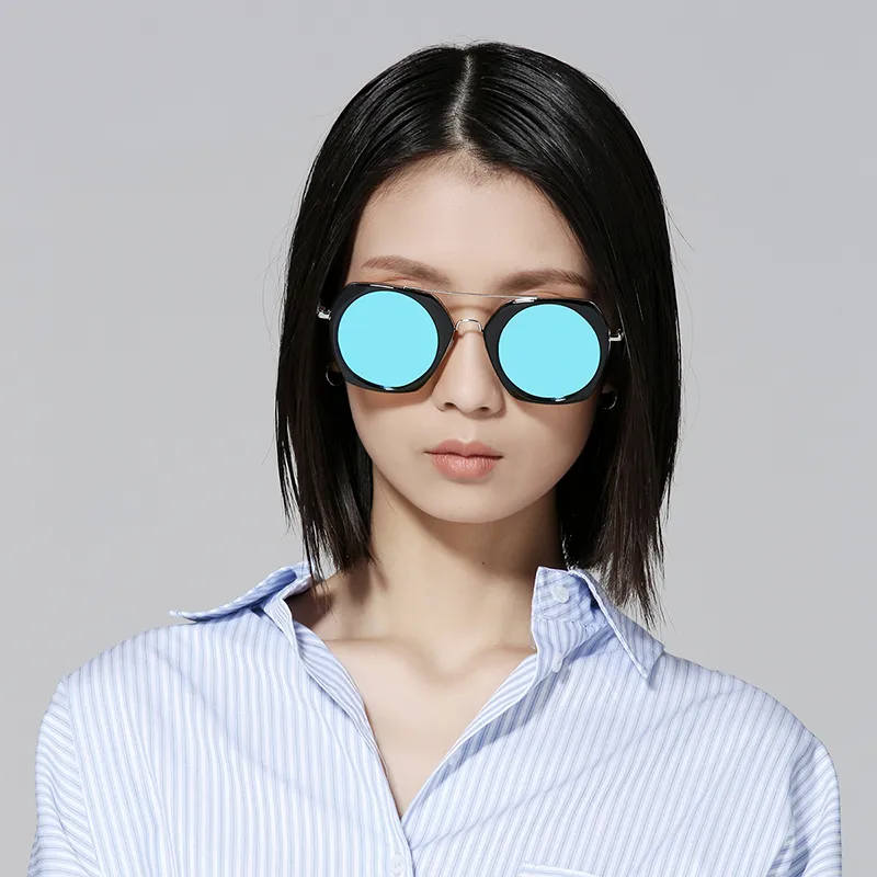 EQUIPMENTELEGANT PC Metal Irregular Shape Sunglasses Unisex-4