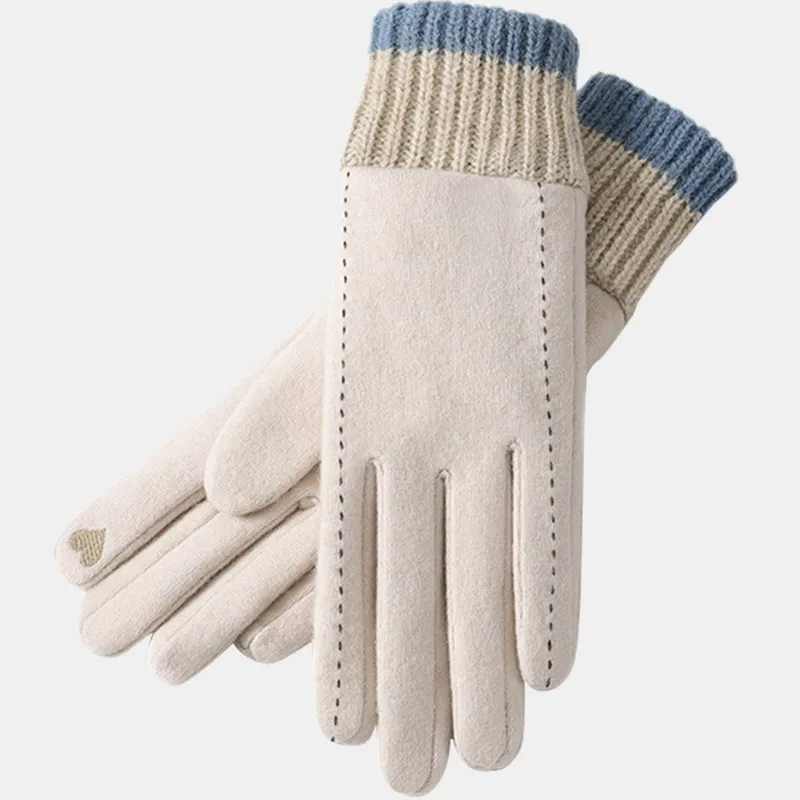 EQUIPMENTELEGANT Wool Knit Gloves Women's-10