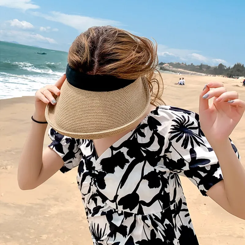 EQUIPMENTELEGANT Straw Woven Sun Protection Hats Women's-6