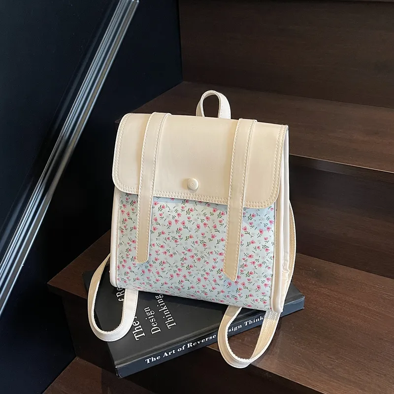 Bueno PU Backpack Women's Blue Floral/Red Floral-5