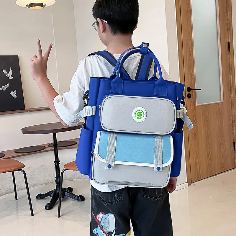 Bueno Nylon Fabric Elementary School Backpack Tutoring Bag For Boys And Girls Grades 1 3 6-4
