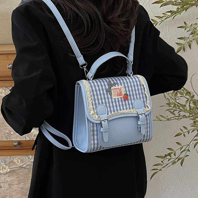 Bueno PU Backpack Regular Women's Black/Pink/Blue/Red-10