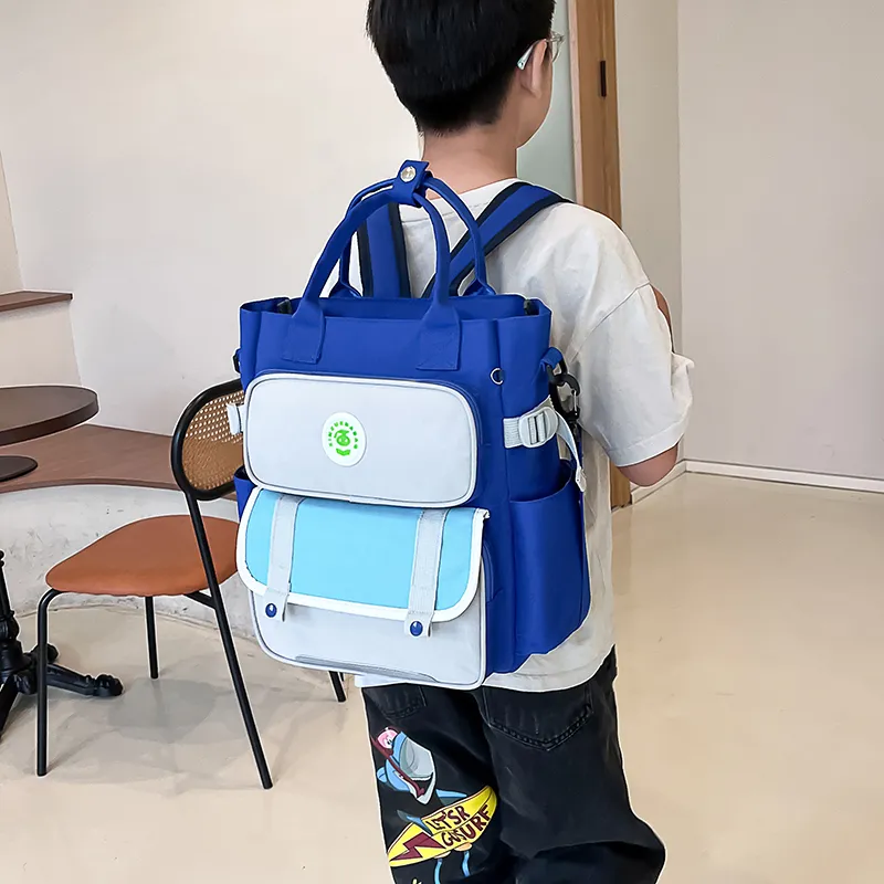Bueno Nylon Fabric Elementary School Backpack Tutoring Bag For Boys And Girls Grades 1 3 6-5