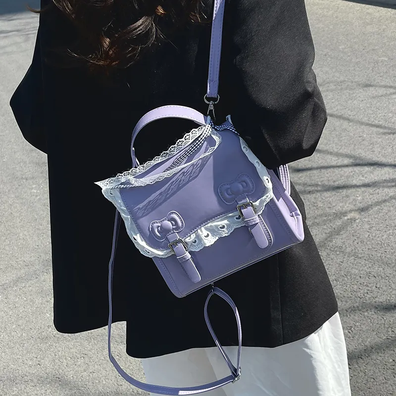 Bueno PU Backpack Women's Ecru/Silver/Pink/Purple/Black-13
