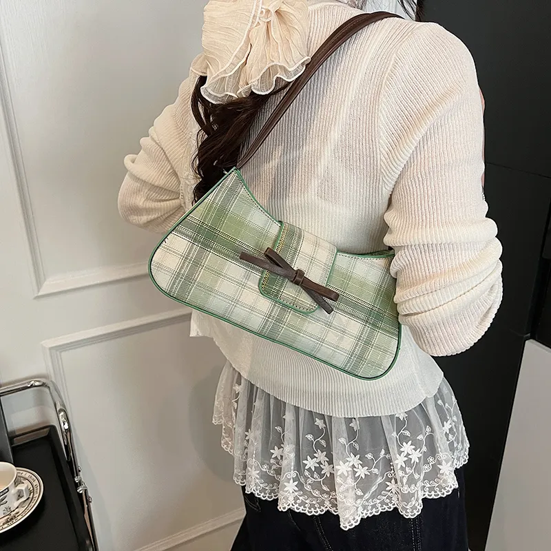 Bueno PU Underarm Shoulder Bag Women's Pink/Light Blue/Green-14