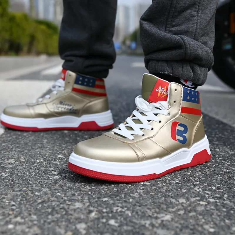 BEAR UNION Cushioning Anti Slip Wear Resistant Water Resistant Coverage High Top Basketball Shoes Unisex-6