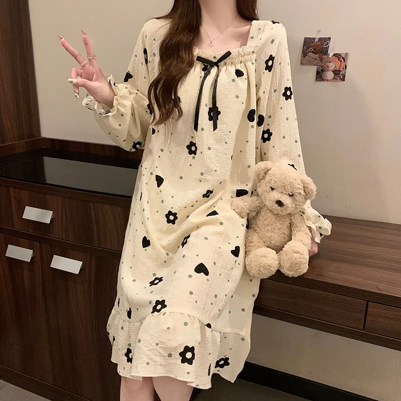 Ta Yan Nightgown Women's Apricot-1