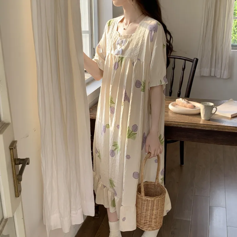 Ta Yan Nightgown Women's Apricot-5