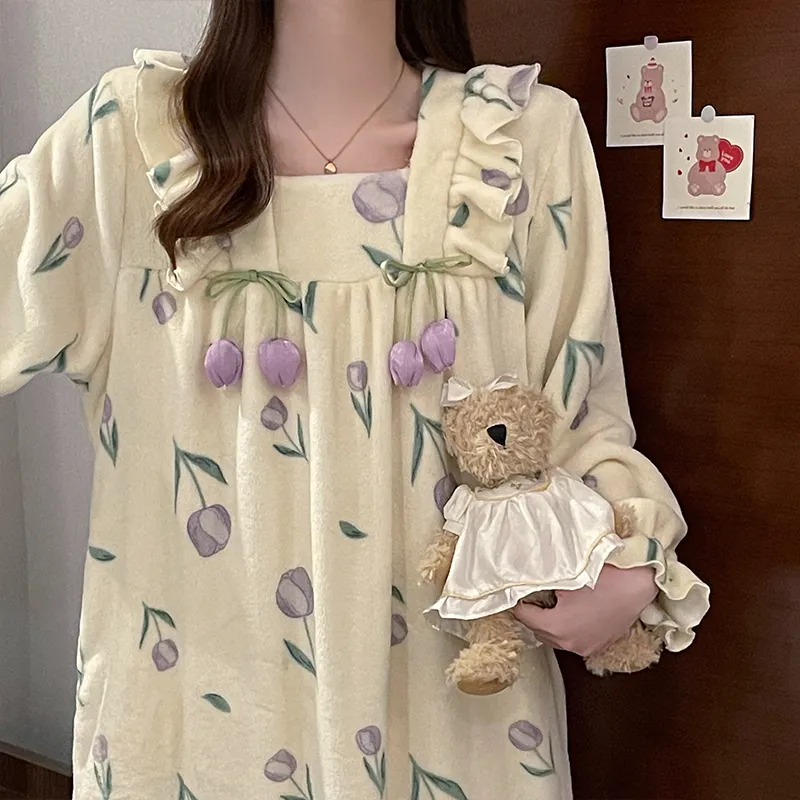 Ta Yan Nightgown Women's Apricot-1