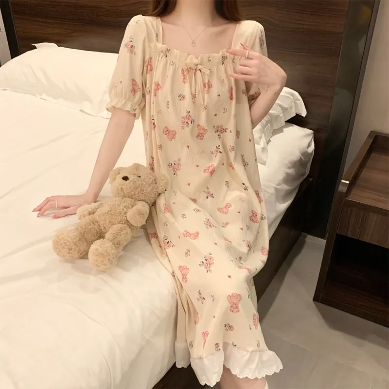 Ta Yan Nightgown Women's Apricot-3