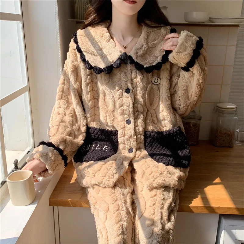 Ta Yan Pajama Set Women's Brown-3