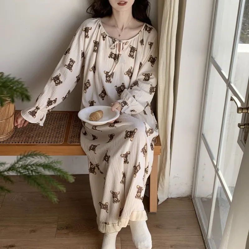 Ta Yan Nightgown Women's Apricot-3