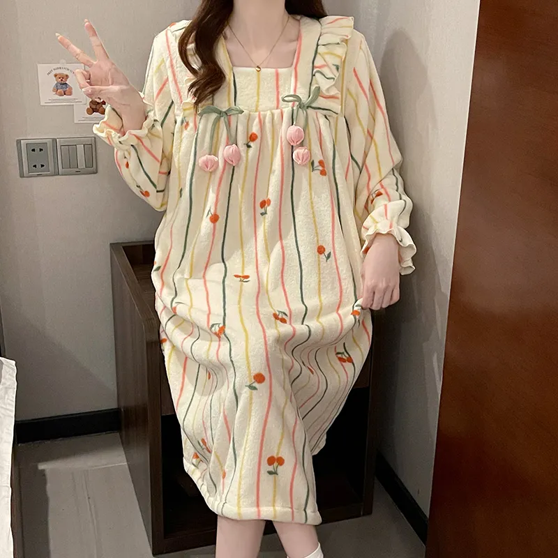 Ta Yan Nightgown Women's Apricot-5