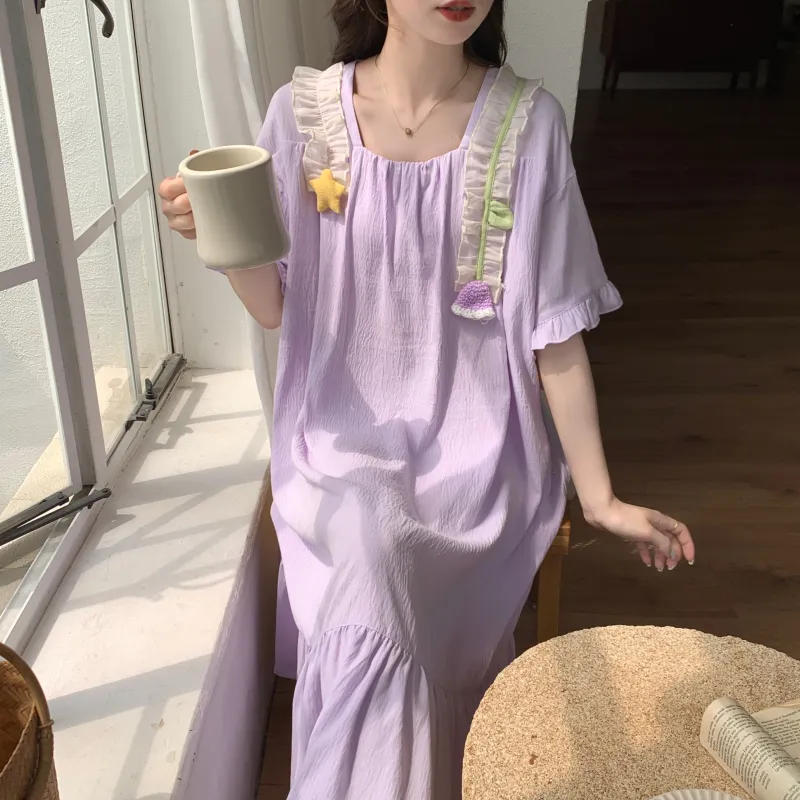 Ta Yan Nightgown Women's Purple-1